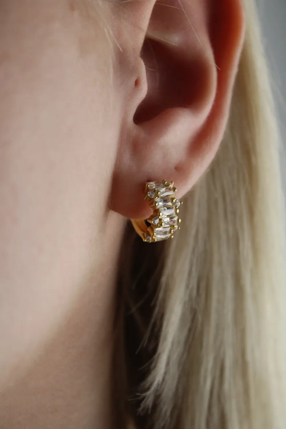 Baguette Hoop Earrings